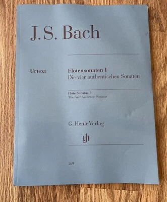JS Bach Flute Sonatas Volume 1 Sheet Music The Four Authentic Sonatas - Image 1 of 4