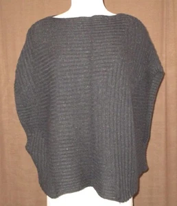 J.Jill Pure Jill Women's M/L Black Donegal Ribbed Cape Sweater Vest - Picture 1 of 9