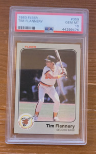 1983 Fleer Tim Flannery #359 PSA 10 San Diego Padres POP 2