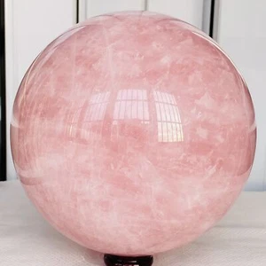 Natural Pink Rose Quartz Sphere Crystal Ball Reiki Healing 5560G - Picture 1 of 12