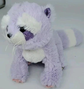 NO CODE Ganz Webkinz Purple Brilliant Bandit Raccoon HM626 Plush Animal Retired - Picture 1 of 6