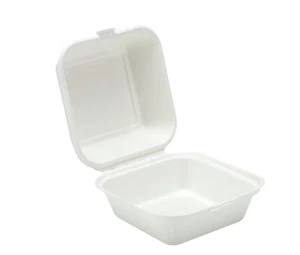 Cajas de hamburguesas x 125 blanco bagazo 6" desechables fiesta buffet platos boda barbacoa - Imagen 1 de 1