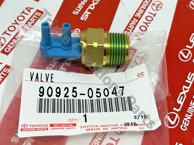 Válvula de comutação de vácuo bimetálica genuína Toyota 4Runner Celica 90925-05047 fabricante de equipamento original - Imagem 1 de 4