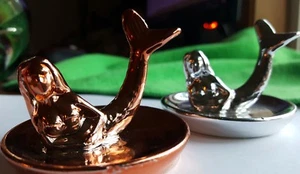 Mermaid  Ring holder  Copper or Silver color . Great Gift Idea ❤ - Picture 1 of 7