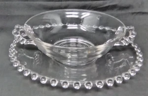 Tazón de sopa crema Imperial Glass Candlewick 5" con revestimiento de placa inferior - Imagen 1 de 3