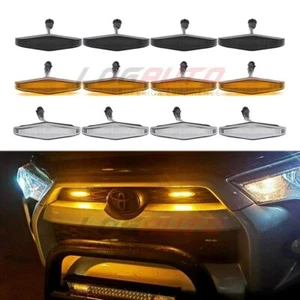 For Toyota 4Runner TRD Pro 14-21 Front Grille Lights Yellow LED w/ Harness 4Pcs - Picture 1 of 10