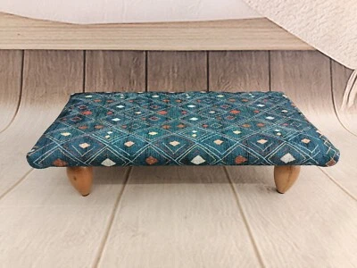 Saddle stool Comfort stool Low footrest Bed step stool Under desk stool Blue - Image 1 of 4