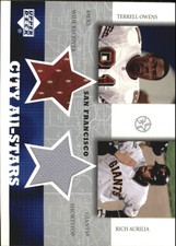2002-03 UD SuperStars City All-Stars Dual Jersey #TORA Owens/Aurilia