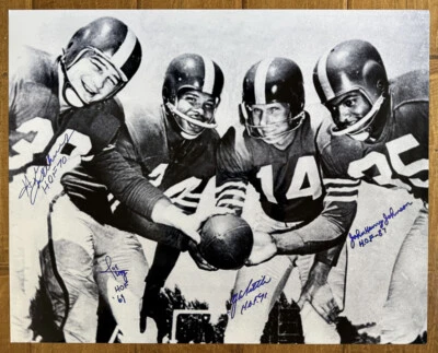 Million Dollar Backfield YA Tittle 4 x SIGNED 16x20 Photo 49ers COA AUTOGRAPHED - Image 1 of 4