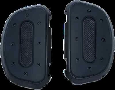 Juego de tablas de piso de pasajeros pesadas negras Kuryakyn Harley Fat Boy 00-17 Foto 1 de 4