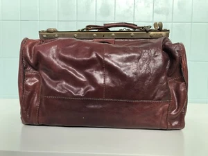 Made In Italy Borsone Da Viaggio In Vera Pelle - Imagen 1 de 12