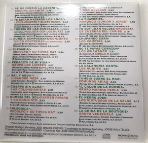 CD sleeve Esencial cumbia Se Me Perdio La Cadenita Sonora Dinamita Edmundo Arias - Picture 1 of 1