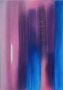 Abstract "Pink and Blue Mix" Print Canvas 24" x 36" - Picture 1 of 1