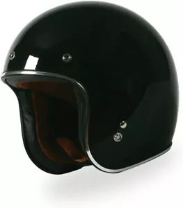 Torc T50 3/4 Retro Style Motorcycle Helmet Sparkle Black XL X-Large - Picture 1 of 2