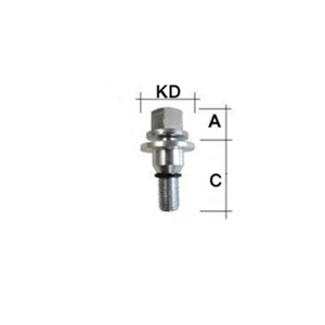 Radschraube M12 x 1,25 x 35mm Flachbund zweiteilig SW17 (Peugeot...) - Bild 1 von 1