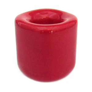 Red Ceramic Spell Candle Holder for 4" Mini Taper Chime Candles NEW - Picture 1 of 1