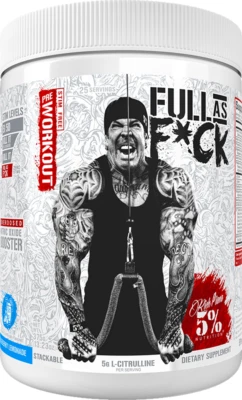 Rich Piana 5% Nutrition FULL AS F*CK Training Booster Pre Workout NO Booster