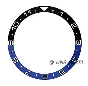 INSERTO LUNETTA CERAMICA BATMAN PER SEIKO 6105-8110 7002 6309 7S26-0020 SKX007 LUME - Foto 1 di 2