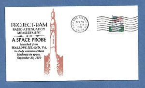 PROJECT RAM SPACE PROBE LAUNCHED SEP 30,1970 WALLOPS CENTENNIAL SPACE COVER NASA - Foto 1 di 1
