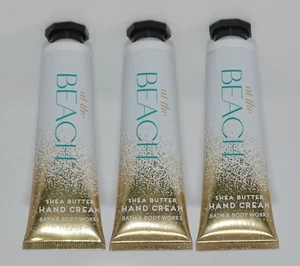 3 BATH & BODY WORKS AT THE BEACH HAND CREAM LOTION SHEA BUTTER TRAVEL SIZE 1 OZ - Picture 1 of 6