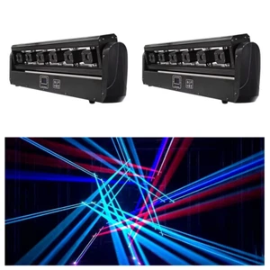 2pc Laser Moving Head Light Bar RGB 3IN1 6 eyes Mixing Color Beam lazer DJ Light - Picture 1 of 5