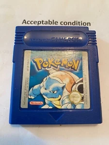100% Authentic Pokemon Blue Version English New Battery Gameboy - Picture 1 of 19