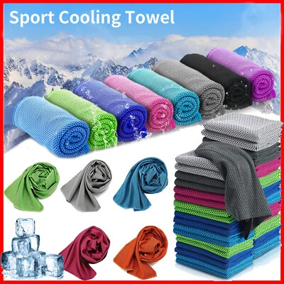 5 Pack Ice Cold Instant Cooling Towel Running Jogging Gym Chilly Pad Sports Yoga - Image 1 of 4