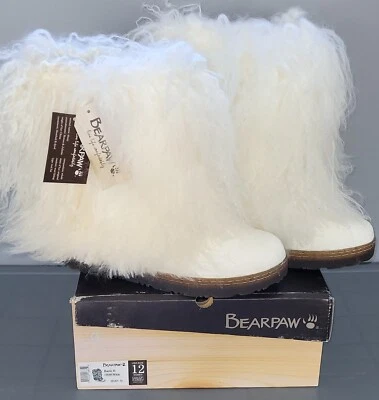 Women's BEARPAW Boots - Size 12 - MSRP $340 - White - NEW - Image 1 of 4