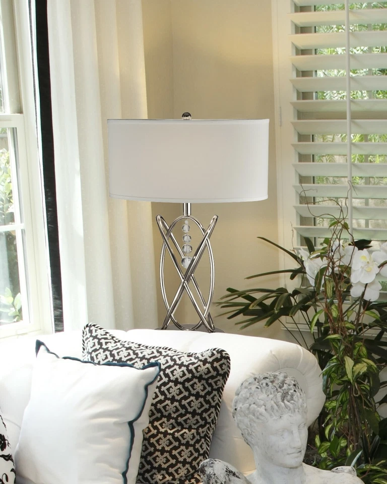 Dale Tiffany GT14040 Jupiter Table Lamp Polished Nickel