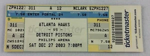 NBA 2003 12/27 Detroit Pistons at Atlanta Hawks Ticket-Richard Hamilton 28pts - Picture 1 of 1