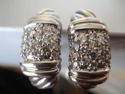PENDIENTES DIAMANTES CAMARONES SS METRO ORO 18K DAVID YURMAN $2450 Foto 1 de 4