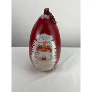 Hand-Painted Santa Claus Red Gourd Christmas Decoration 10-Inch - Picture 1 of 5