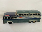 Vintage Greyhound Lines M-732 Scenicruiser Bus 11" Tin Friction Toy Japan