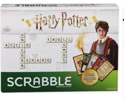 NEW Harry Potter SCRABBLE w/Exclusive H.P. Word List, Spells, Potions Family Gam - Image 1 of 2