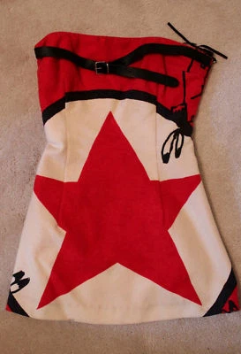 $600 CASTELBAJAC WOOL DRESS top 0 2 P XS S russian star mini italy clubwear  - Image 1 of 4