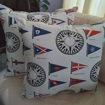 Nautical Sailing Flag Pillows Two  - Image 1 of 4