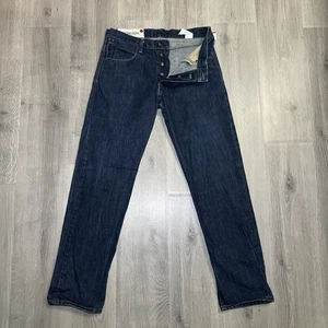 Gap Morrison Jeans Mens 33Wx32 Blue Denim Button Fly Dark Wash Resin Rinse VTG - Picture 1 of 10