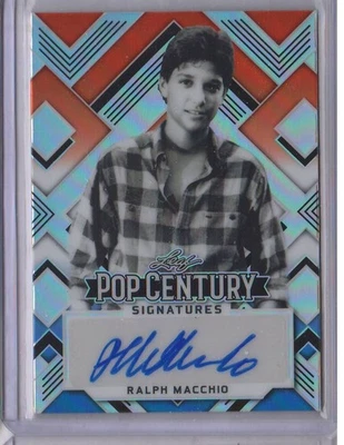 Ralph Macchio BA-RM1 2022 Leaf Metal Pop Century Red White Blue Auto Prism. 5/5 - Image 1 of 2