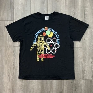 Billionaire Boys Club Mens 2XL T Shirt Black Spaceman Puff paint - Picture 1 of 9