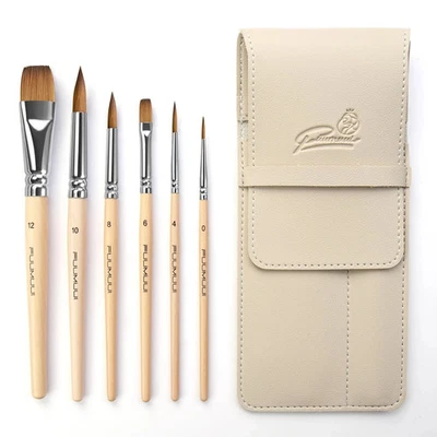 Sable Travel Watercolor Brushes, 6pcs Kolinsky Sable Watercolor Travel Brushe... - Image 1 of 4