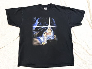 Vtg Y2K 2007 Family Guy Star Wars Parody Black Graphic T Shirt Size XL - Picture 1 of 7