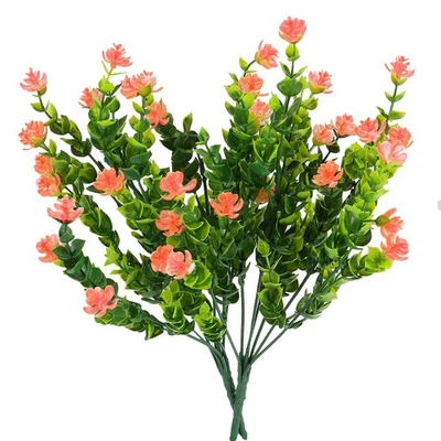 Pacotes de flores artificiais ao ar livre resistente a UV plástico planta flor de seda - Imagem 1 de 4