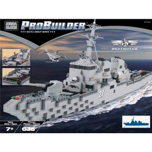 Mega Construx Bloks 9762 Probuilder Destroyer No Box Building Block Toy Set - Picture 1 of 2