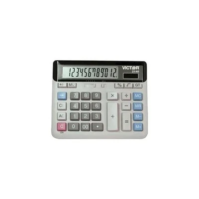 Victor Pc Touch 2140 Desktop Calculator - 12 Character[s] - Lcd - Solar, Battery - Image 1 of 4