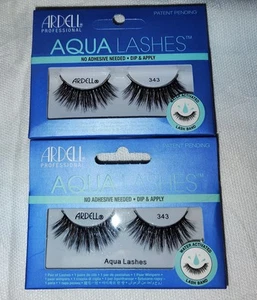 Ardell Profesional Aqua Pestañas #343 Activadas por Agua SIN ADHESIVO LOTE DE 2 - Imagen 1 de 4