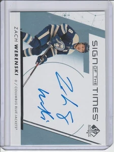 2022-23 SP Authentic - Sign of the Times Zach Werenski #SOTT-ZW (AU) - Picture 1 of 2