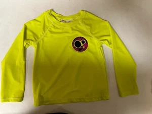 Ocean Pacific Op Rash Guard Long sleeved Swim Shirt Neon Yellow Boys 4 Surf - Picture 1 of 3