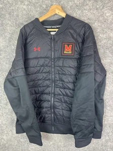 Under Armour Jacket Mens 2XL Puffer Maryland Terrapins Player Issue Black NCAA - Picture 1 of 9