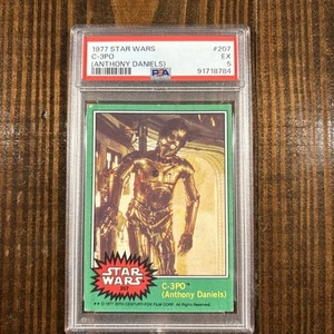 1977 Topps Star Wars Anthony Daniels Non Error Corrected C-3PO #207 PSA 5 EX - Picture 1 of 1