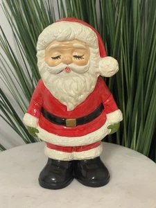 Vintage 1960s Santa Claus Kissing Figurine Japan Papier Mache Christmas Decor - Picture 1 of 11